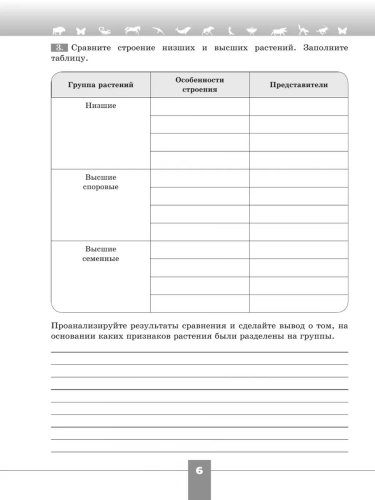 Пасечник Биология Рабочая тетрадь 6 класс